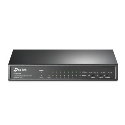 Switch 9P 10/100Mbit Di Cui 8P Poe+ 65 W Poe Power Plug And Play