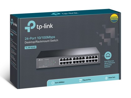 TP-Link TL-SF1024D switch di rete Non gestito Fast Ethernet (10/100) Nero