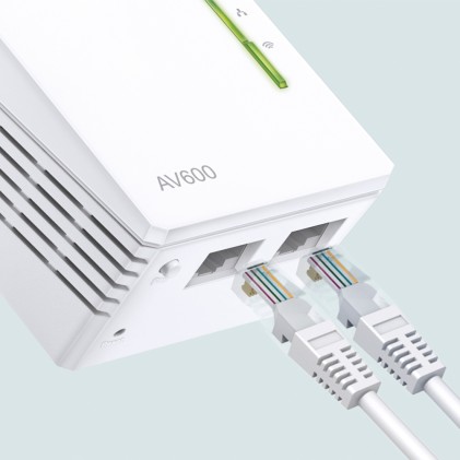 Powerline Extender AV600 300Mbps Wi-Fi con due porte Ethernet