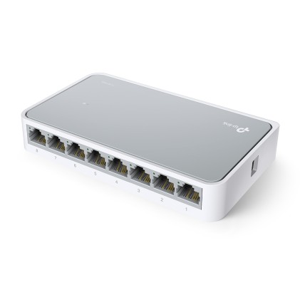 8-Port 10/100M Mini Desktop Switch, 8 10/100M Rj45 Ports, Plastic Case
