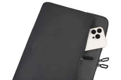 Tucano Custodia Per Macbook Air 15" E Laptop Fino A 14",Waterproof,Con Tasca Per Accessori,Nera