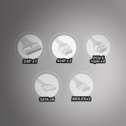 Tacens RADIX VII AG 800S alimentatore per computer 800 W 20+4 pin ATX ATX