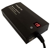 Tacens Oris DUAL PRO 120W Alimentatore da Notebook con Display LCD Adattatore, porta USB e 12 adattatori