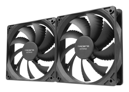 Tacens Anima AF12X2 sistema di raffreddamento per computer Case per computer Ventilatore 12 cm Nero 2 pz