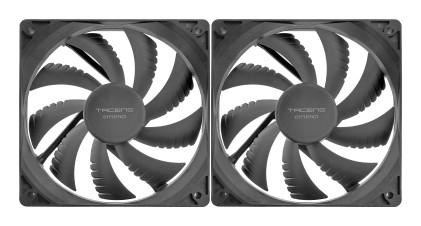 Tacens Anima AF12X2 sistema di raffreddamento per computer Case per computer Ventilatore 12 cm Nero 2 pz