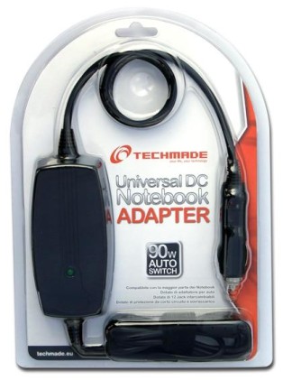 TECHMADE ALIMENTATORE UNIVERSALEPER NOTEBOOK DA 90W PER AUTO