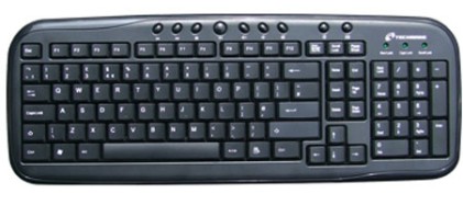 TECHMADE TASTIERA PS2 CON PULSANTI DI ACCESSO RAPIDO