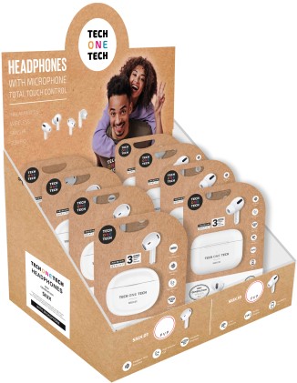 TECH ONE TECH TEC1420 cuffia e auricolare Wireless Musica e Chiamate Bluetooth Bianco