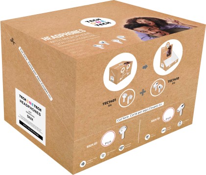 TECH ONE TECH TEC1420 cuffia e auricolare Wireless Musica e Chiamate Bluetooth Bianco