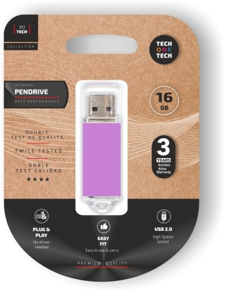 TECH ONE TECH TEC3009-16 unit&agrave; flash USB 16 GB USB tipo A 2.0 Viola