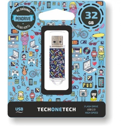TECH1TECH TEC4015-32 unit&agrave; flash USB 32 GB USB tipo A 2.0 Multicolore