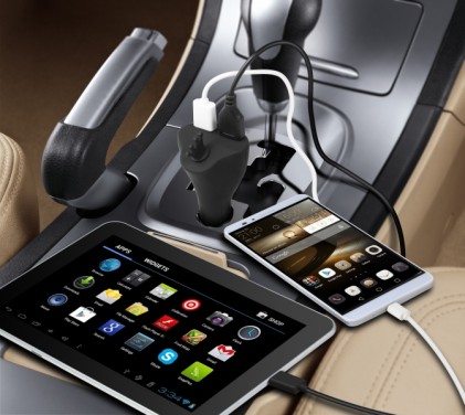 Supporto Magnetico Per Smartphone Tablet Con Caricabatteria Usb Doppio