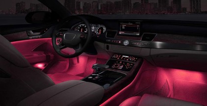 4 Pannelli Luce Led Per Auto Con Telecomando Con Microfono Per La Sincronizzazione Dei Suoni Con La Luce, 8 Modalita  Di Luce