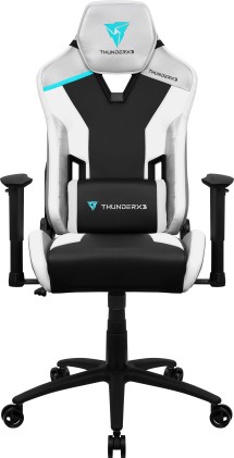 Thunderx3 Sedia Gaming Tc3 Arctic White Hi-Tech,Air-Tech,Carbon Fiber, E.Cu