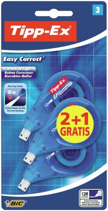 TIPP-EX 8395492 nastro di correzione 12 m Blu 3 pz