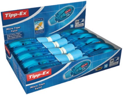 TIPP-EX Micro Tape Twist nastro di correzione 8 m Blu 10 pz