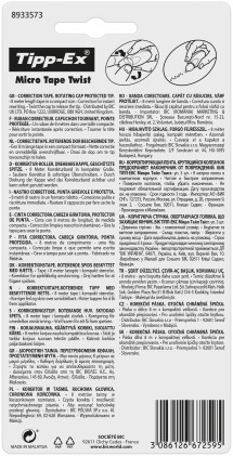 TIPP-EX Micro Tape Twist, Correttore a Nastro (Copertura 8m), Confezione 2+1 in Omaggio
