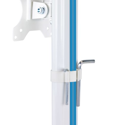 Tooq Supporto Tavolo Schermo Inclinabile Girevole 17-27" - Colore Bianco