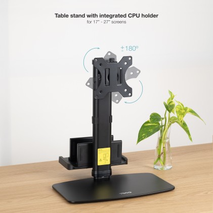 TooQ DB1128TN-B Supporti a parete per TV 68,6 cm (27") Scrivania Nero