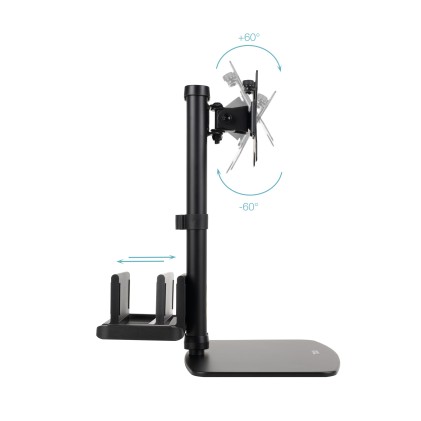 TooQ DB1128TN-B Supporti a parete per TV 68,6 cm (27") Scrivania Nero