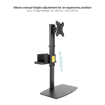 TooQ DB1128TN-B Supporti a parete per TV 68,6 cm (27") Scrivania Nero