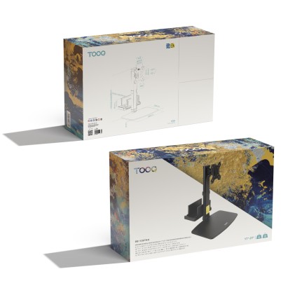 TooQ DB1128TN-B Supporti a parete per TV 68,6 cm (27") Scrivania Nero