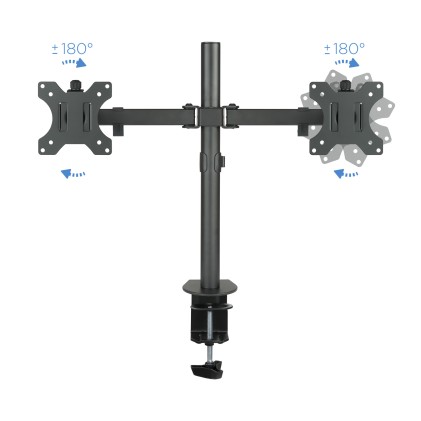 TooQ DB1232TN-B supporto da tavolo per Tv a schermo piatto 81,3 cm (32") Morsa/Bullone di ancoraggio Nero