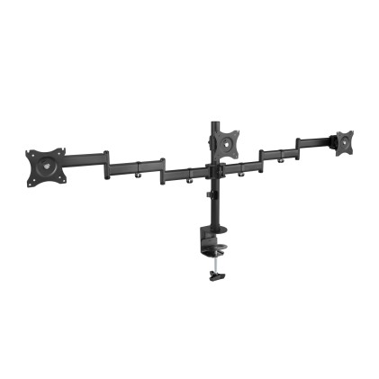 TooQ DB1327TN-B supporto da tavolo per Tv a schermo piatto 68,6 cm (27") Morsa Nero
