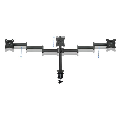 TooQ DB1327TN-B supporto da tavolo per Tv a schermo piatto 68,6 cm (27") Morsa Nero