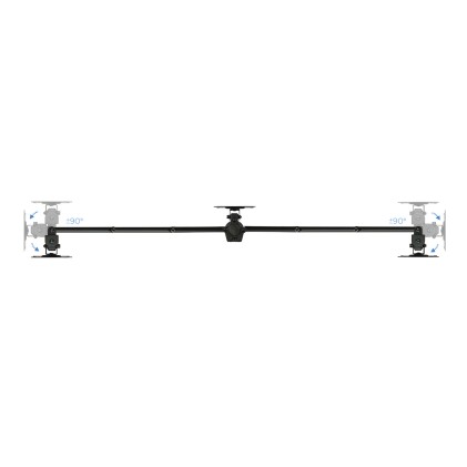 TooQ DB1327TN-B supporto da tavolo per Tv a schermo piatto 68,6 cm (27") Morsa Nero