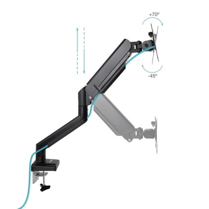 TooQ DB1334TNR-B Supporti a parete per TV 86,4 cm (34") Scrivania Nero