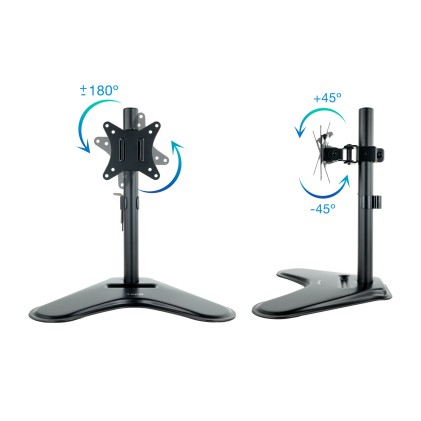 TooQ DB1701TN-B supporto da tavolo per Tv a schermo piatto 81,3 cm (32") Libera installazione Nero