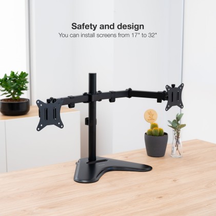 TooQ DB1702TN-B supporto da tavolo per Tv a schermo piatto 81,3 cm (32") Libera installazione Nero