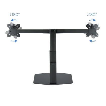 TooQ DB1727TN-B supporto da tavolo per Tv a schermo piatto 68,6 cm (27") Libera installazione Nero