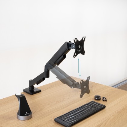 TooQ DB1733TNR-B Supporti a parete per TV 81,3 cm (32") Scrivania Nero