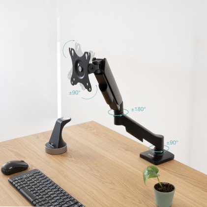 TooQ DB1733TNR-B Supporti a parete per TV 81,3 cm (32") Scrivania Nero