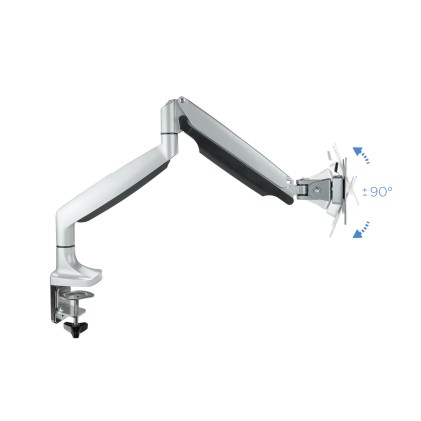 TooQ DB3032TNR-S supporto da tavolo per Tv a schermo piatto 81,3 cm (32") Morsa/Bullone di ancoraggio Argento