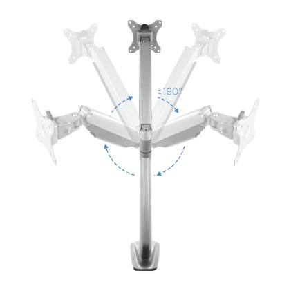 TooQ DB3032TNR-S supporto da tavolo per Tv a schermo piatto 81,3 cm (32") Morsa/Bullone di ancoraggio Argento