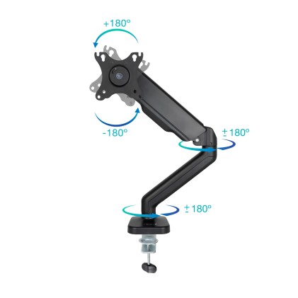 TooQ DB5032TNR-B supporto da tavolo per Tv a schermo piatto 81,3 cm (32") Nero Scrivania