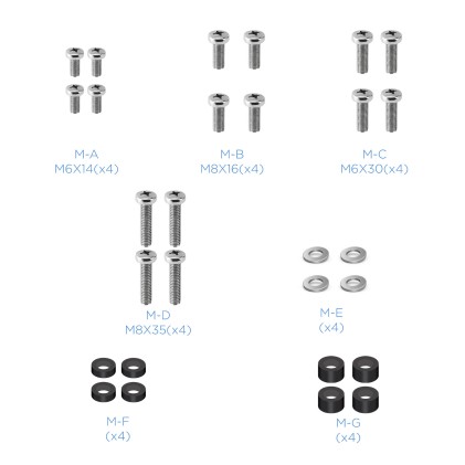 Supporto da pavimento Tooq Mirage con regolazione dell'altezza per schermi da 37"-70" - Nero