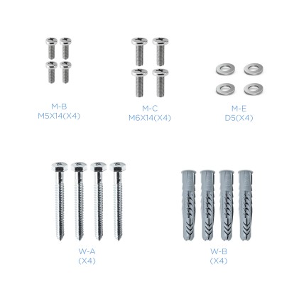 TooQ LP1023F-B Supporto TV a parete 58,4 cm (23") Nero