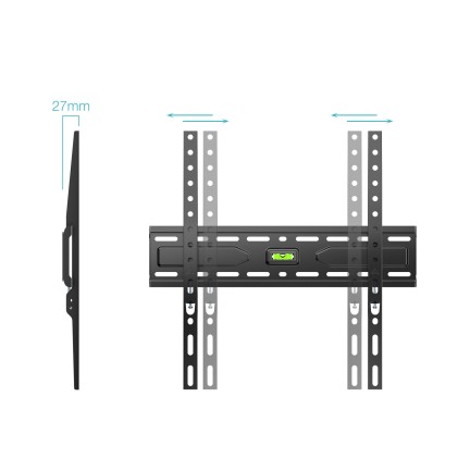 TooQ LP1030F-B Supporto TV a parete 190,5 cm (75") Nero