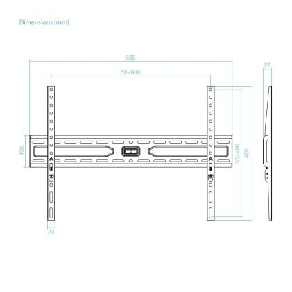 TooQ LP1050F-B Supporto TV a parete 2,18 m (86") Nero