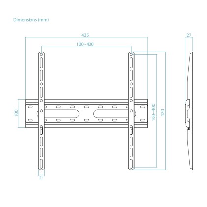 TooQ LP1072F-B Supporto TV a parete 177,8 cm (70") Nero