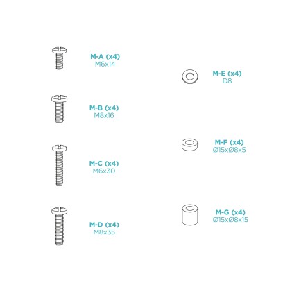 TooQ LP1083F-B Supporto TV a parete 2,03 m (80") Nero