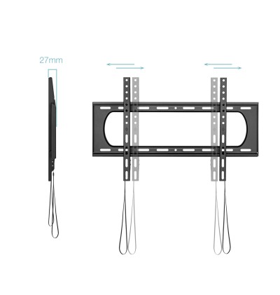 TooQ LP1084F-B Supporto TV a parete 2,03 m (80") Nero