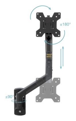 TooQ LP1334TNR-B Supporti a parete per TV 86,4 cm (34") Scrivania Bianco
