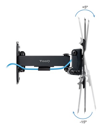 TooQ LP1343TN-B Supporto TV a parete 109,2 cm (43") Nero