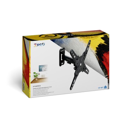 TooQ LP1343TN-B Supporto TV a parete 109,2 cm (43") Nero
