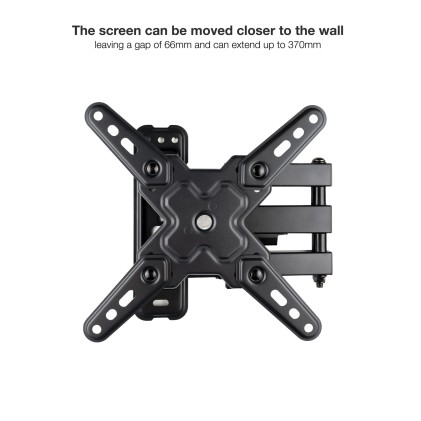 TooQ LP1345TN-B Supporto TV a parete 109,2 cm (43") Nero